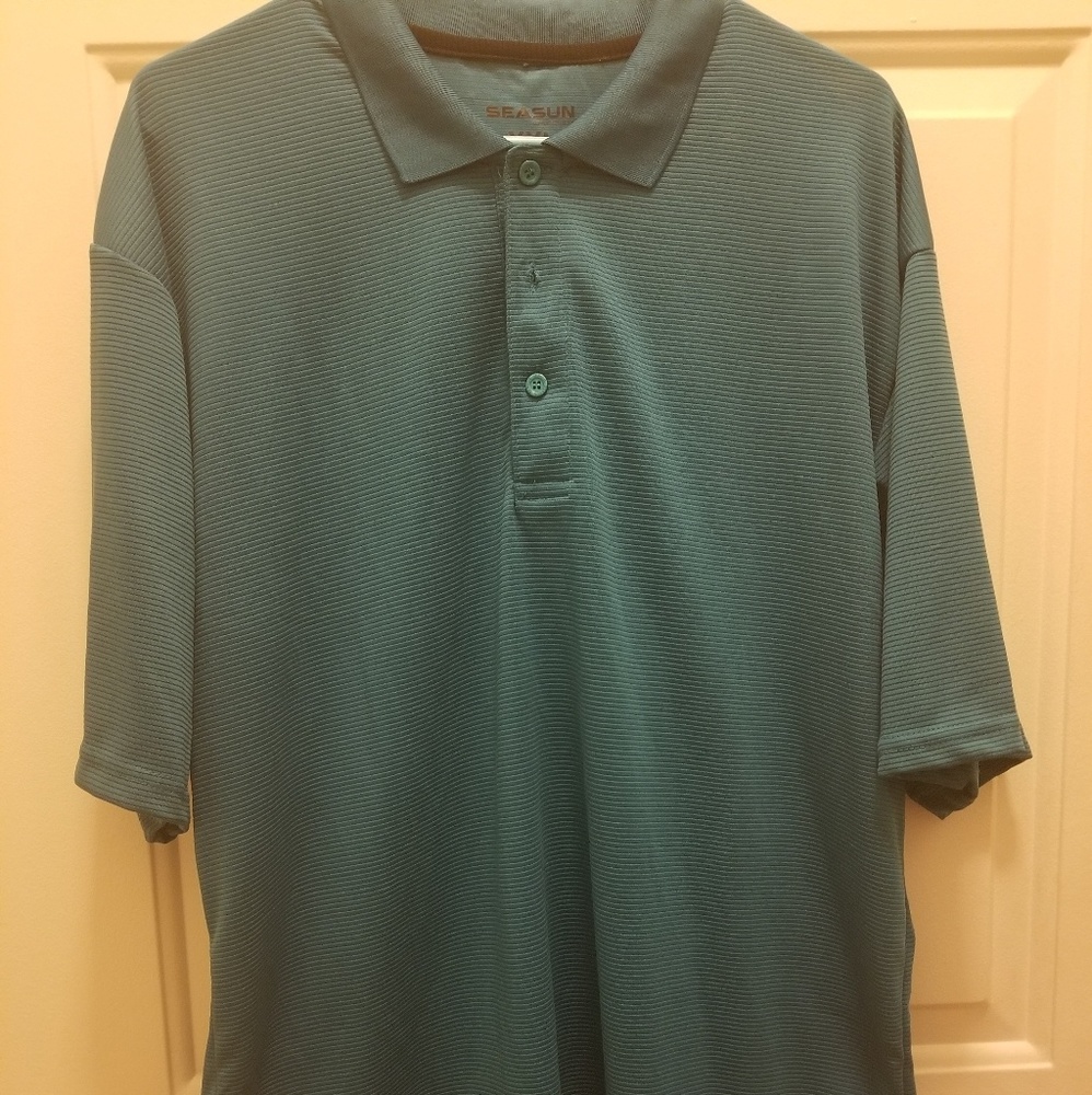 Green man shirt.